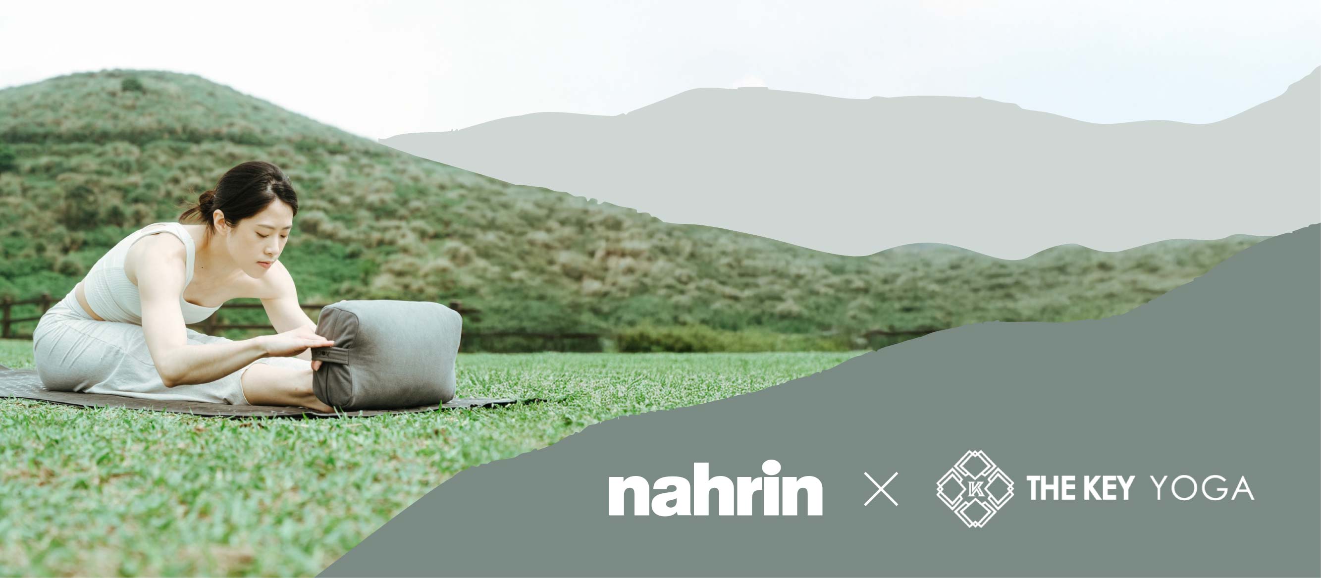 瑜珈老師圖示,nahrin與the key yoga品牌logo活動宣傳圖